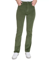 Вельветовые джинсы с высокой посадкой Calvin Klein 1159805600 (Зеленый, 30)