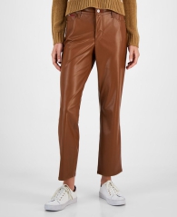 Жіночі штани Tommy Hilfiger з екошкіри. 1159806402 (Коричневий, 29)