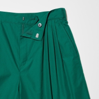 Широкие брюки с поясом UNIQLO 1159806670 (Зеленый, 4)