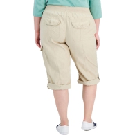 Женские однотонные укороченные брюки-карго Tommy Hilfiger 1159806896 (Бежевый, XS)