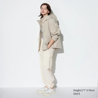 Стильные легкие штаны UNIQLO карго 1159813515 (Молочный, S)