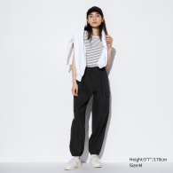 Стильные легкие штаны UNIQLO карго 1159814978 (Черный XS)