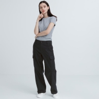 Широкие прямые брюки-карго UNIQLO 1159816502 (Черный XXL)