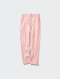 Легкие брюки из льняной смеси UNIQLO 1159817382 (Розовый S)