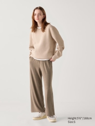 Женские широкие штаны UNIQLO 1159820617 (Коричневый XXL)