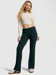 Женские вязаные штаны Victoria's Secret Pink 1159834300 (Зеленый L)
