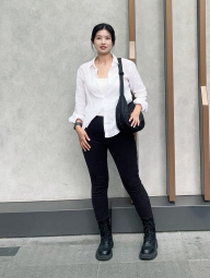 Женские ультраэластичные брюки UNIQLO джеггинсы 1159835240 (Черный M)