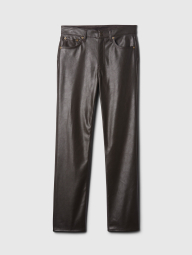 Женские брюки из экокожи GAP 1159835335 (Коричневый 31)