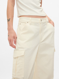 Женские вельветовые брюки-карго GAP 1159836306 (Молочный 32)