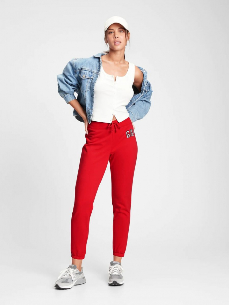 Женские джоггеры GAP спортивные штаны art728573 (Красный, размер XL)