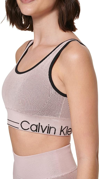 Спортивное бра Calvin Klein топ с логотипом 1159782732 (Розовый, XS)