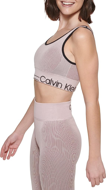 Спортивное бра Calvin Klein топ с логотипом 1159782732 (Розовый, XS)