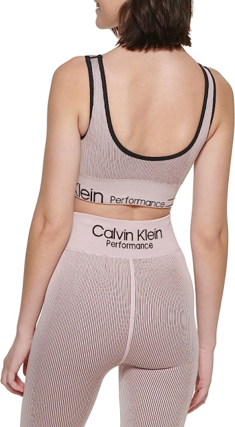 Спортивное бра Calvin Klein топ с логотипом 1159782732 (Розовый, XS)