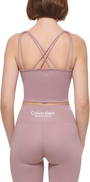 Спортивное бра Calvin Klein топ с декоративными бретелями 1159794093 (Сиреневый, L)