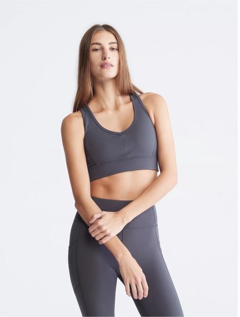 Спортивное бра Calvin Klein топ с логотипом 1159799964 (Серый, XS)