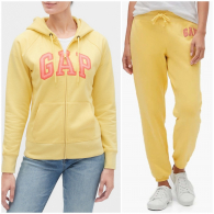 Спортивний костюм жіночий GAP кофта та штани (Жовтий, розмір S)