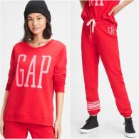 Женский спортивный костюм GAP кофта и штаны (Красный, размер S)