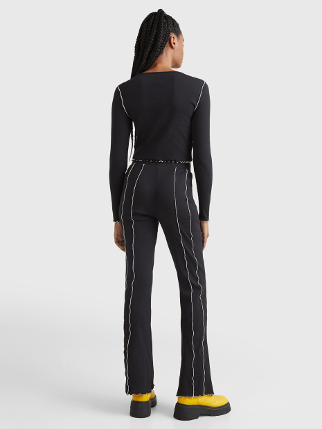 Женский костюм в рубчик Tommy Hilfiger кофта и штаны 1159777486 (Черный, L/M)