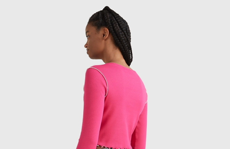 Женский костюм в рубчик Tommy Hilfiger кофта и штаны 1159777526 (Розовый, L)