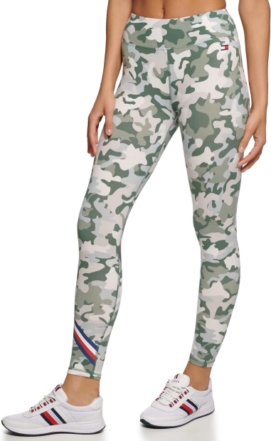 Женский спортивный комплект Tommy Hilfiger футболка и лосины 1159793094 (Зеленый, S/M)