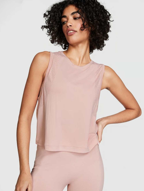 Спортивный бесшовный комплект Victoria's Secret Pink майка и лосины 1159830254 (Розовый XXL)
