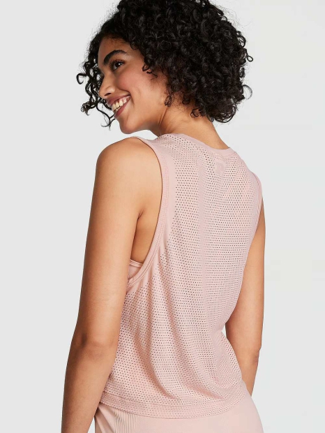 Спортивный бесшовный комплект Victoria's Secret Pink майка и лосины 1159830254 (Розовый XXL)