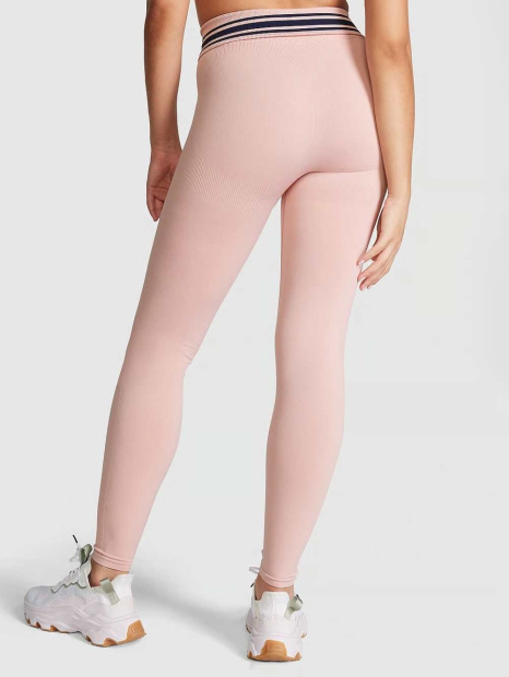 Спортивный бесшовный комплект Victoria's Secret Pink майка и лосины 1159830254 (Розовый XXL)