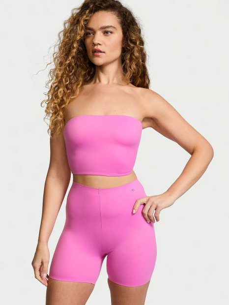Спортивный комплект Victoria's Secret топ-бандо и велосипедки короткие 1159832301 (Розовый M)
