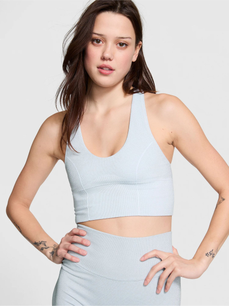 Спортивный комплект Victoria's Secret Pink топ и юбка с шиммером 1159832749 (Голубой M)