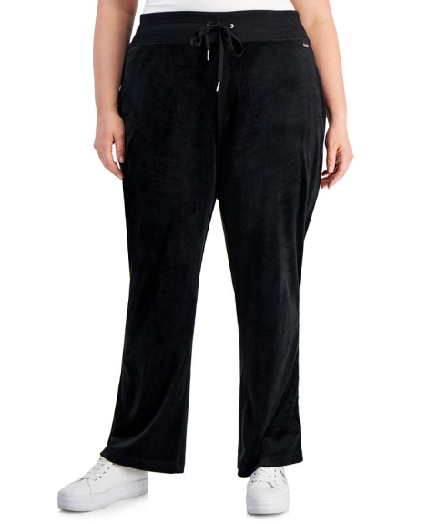Женский велюровый костюм Calvin Klein толстовка и штаны 1159837428 (Черный L)