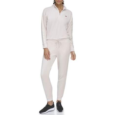 Женский велюровый костюм Tommy Hilfiger толстовка и штаны 1159837442 (Бежевый XL)