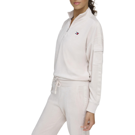 Женский велюровый костюм Tommy Hilfiger толстовка и штаны 1159837442 (Бежевый XL)