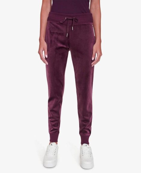 Женский велюровый костюм Calvin Klein толстовка и джоггеры 1159837488 (Фиолетовый XL)