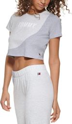 Женский комплект Tommy Hilfiger костюм футболка и джоггеры 1159769297 (Серый, L)