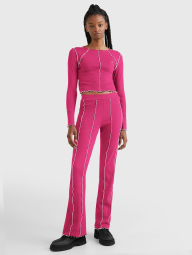Женский костюм в рубчик Tommy Hilfiger кофта и штаны 1159777527 (Розовый, M)