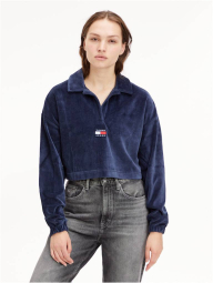 Женский велюровый костюм Tommy Hilfiger комплект кофта и штаны 1159777556 (Синий, XL/XXL)