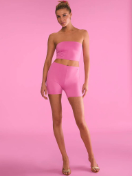 Спортивный комплект Victoria's Secret топ-бандо и велосипедки короткие 1159832301 (Розовый M)