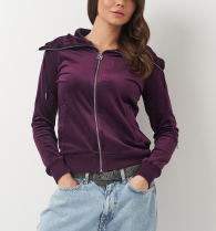 Женский велюровый костюм Calvin Klein толстовка и джоггеры 1159837488 (Фиолетовый XL)