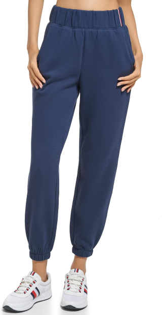 Женские спортивные штаны Tommy Hilfiger джоггеры на флисе 1159789516 (Синий, M)