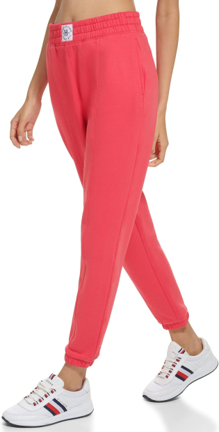 Женские спортивные штаны Tommy Hilfiger джоггеры на флисе 1159789531 (Розовый, XL)