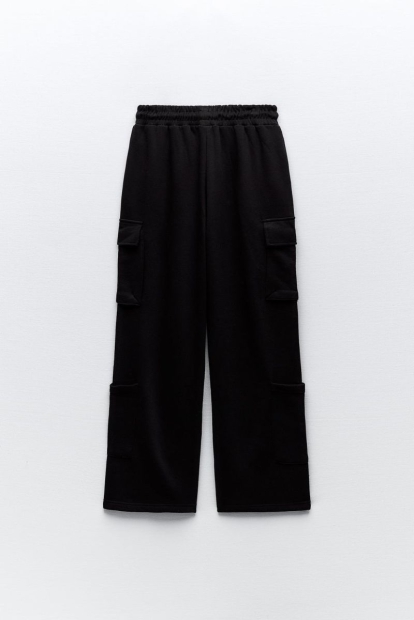 Спортивные штаны-карго ZARA 1159803167 (Черный, M)