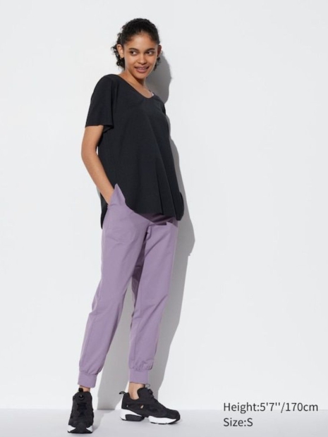 Спортивні штани UNIQLO Ultra Stretch AIRism джоггери 1159821278 (Бузковий L)