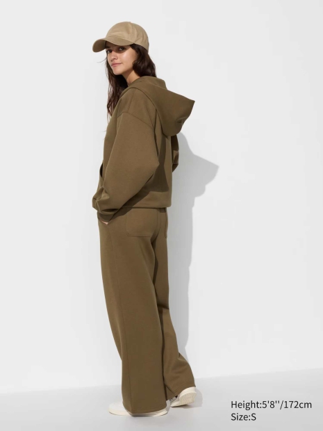 Широкие спортивные штаны DRY UNIQLO 1159829304 (Зеленый S)