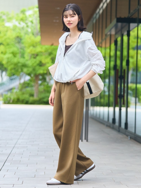 Широкие спортивные штаны DRY UNIQLO 1159829304 (Зеленый S)