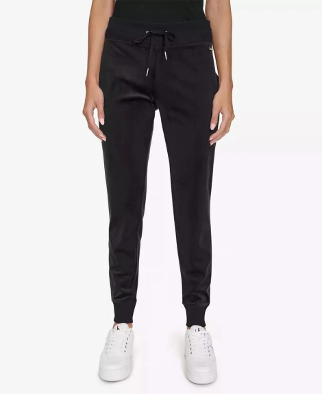 Женские велюровые спортивные штаны Calvin Klein джоггеры 1159837476 (Черный S)