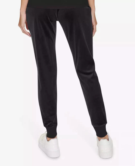 Женские велюровые спортивные штаны Calvin Klein джоггеры 1159837476 (Черный S)