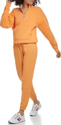 Женские спортивные штаны Tommy Hilfiger джоггеры на флисе 1159789512 (Оранжевый, L)