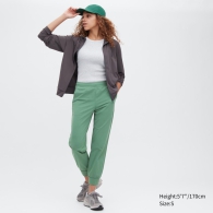 Ультраэластичные штаны UNIQLO джоггеры с технологией AIRism 1159795456 (Зеленый, XS)