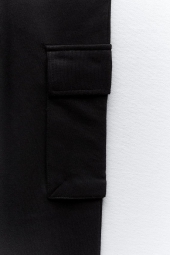 Спортивные штаны-карго ZARA 1159803167 (Черный, M)