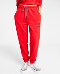Женские спортивные штаны Tommy Hilfiger джоггеры на флисе 1159808824 (Красный, L)